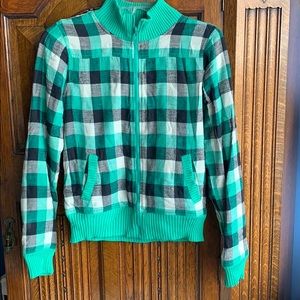 Hurley Reversible Plaid Jacket Size Small